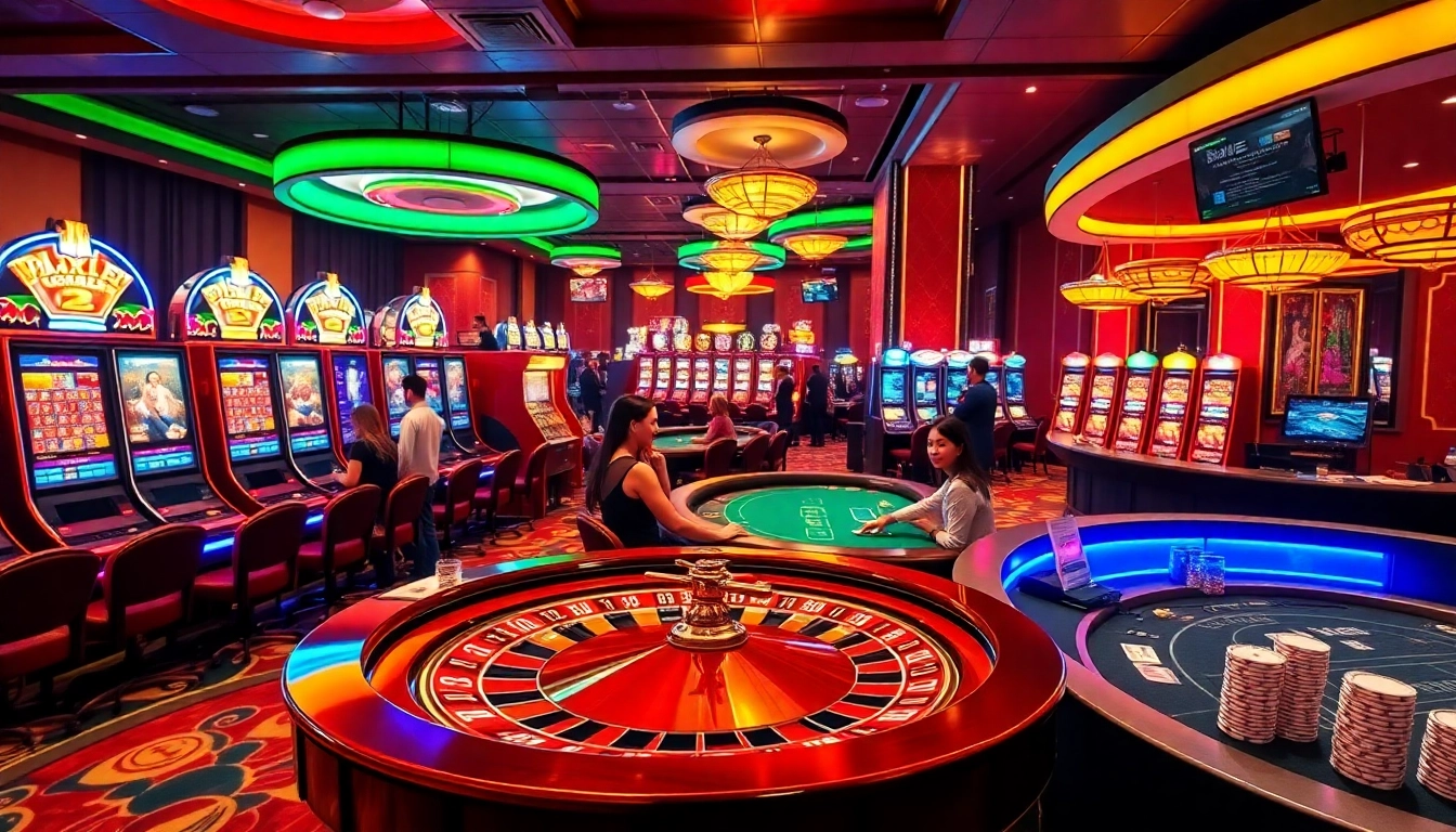 Experience the thrill of live gambling at new88.com with vibrant slot machines, roulette action, and poker excitement.